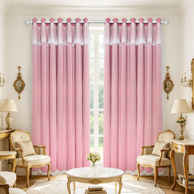 2 pièces de rideaux français à double couche crème, dentelle brodée d'étoile, tissu intégré et voilage, blocage de la lumière de 70% à 90%, transmission de la lumière mais pas transparent, dessus à œillets, pour baies vitrées et baies vitrées, chambre principale et location