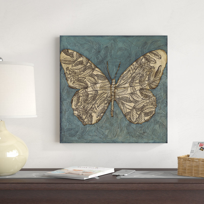 Collage papillon I, H 20 po x l 20 po x P 1,25 po