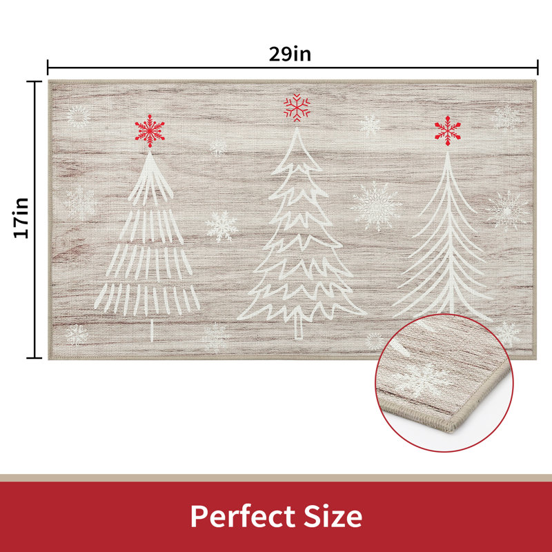 Paillasson Christmas, Naturel, L 17 po x L 29 po
