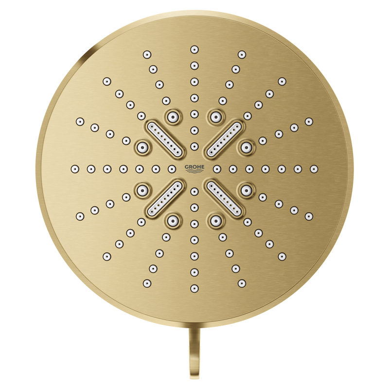 Massage Rain Shower Head, Brushed Cool Sunrise