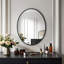 Oval Aluminum Frame Wall Mirror-785053910
