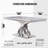 Collina Rectangular Faux Marble Top with Stainless Steel Base Dining Table-1814300674