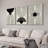 Mid-Century Modern Black And White Minimalist Abstract Home Decor Framed Wall Art Work Canvas Print-119018148-71202615