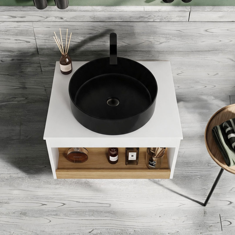 Meuble-lavabo flottant 24 "Aura (RTA) Aura, L 23,63 po, Noir