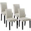 Ensemble de 4 chaises de salle à manger Parsons en similicuir, ensemble de 4 chaises de cuisine rembourrées avec dossier haut, ensemble de 4 chaises d'appoint sans accoudoirs avec siège rembourré et pieds en bois massif pour la salle à manger et le salon-39379698