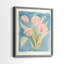 Tulipe, aquarelle, croquis I - reproduction encadrée de qualité supérieure - prête à être accrochée - aucun clou requis - aucun clou requis-1005925799-1005925786