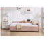 Lit de jour rembourré avec lit gigogne, structure de lit en bois robuste, conception de grille de diamant moderne, pour chambre à coucher, chambre d'amis (rose)-262713527