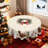 1pc round/rectangular polyester Edelen, Christmas Edelen with pine, snowman, truck, embosed edge, Christmas decorations for dining table, festival party holiday table decoration, perfect festival gift-212865715