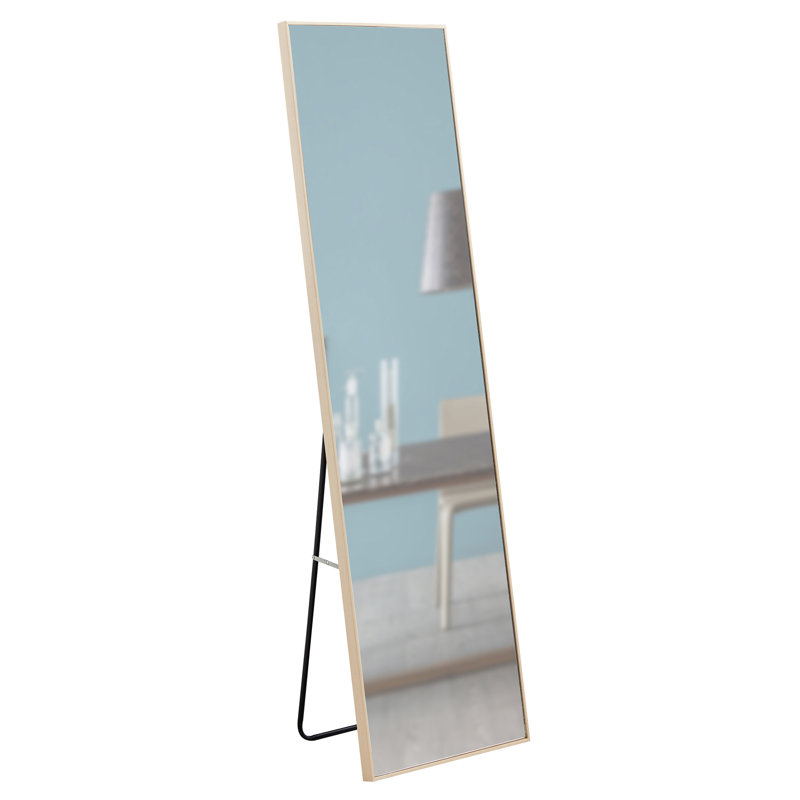 The3rd Generation Packaging Upgrade Includes A Light Oak Solid Wood Frame Full Length Mirror, Dressing Mirror