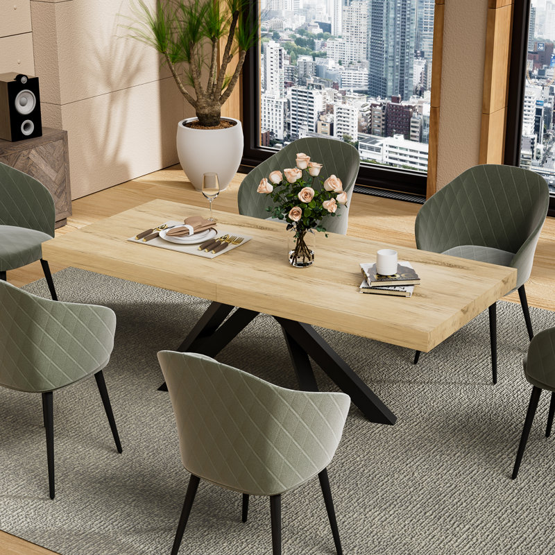 Table de salle à manger à tréteaux Thanna