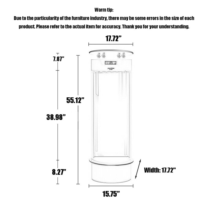 Smart Constant-Temperature Automatic Feeding Cylindrical Aquarium Tank