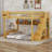 Queen Size Wooden Loft Bed With Staircase And Wardrobe,Storage Shelves And Under-Bed Space-1728763695