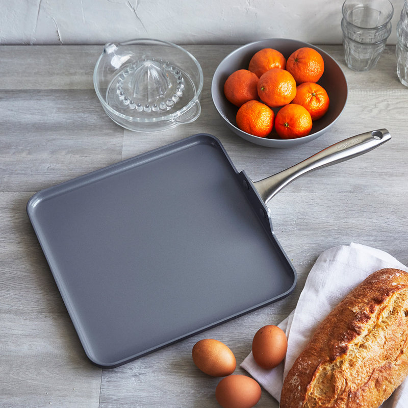 Lima 11-Inch Gray Ceramic Nonstick Square Griddle