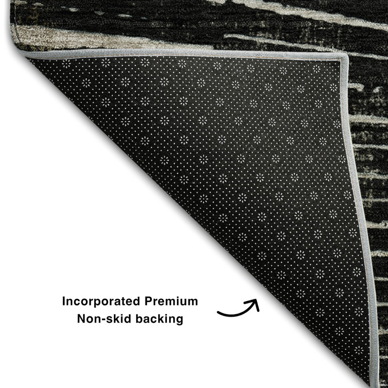 Cerrito AMF542 Premium Machine Washable Area Rug, Rectangle 1 pi 8 po x 2 pi 6 po