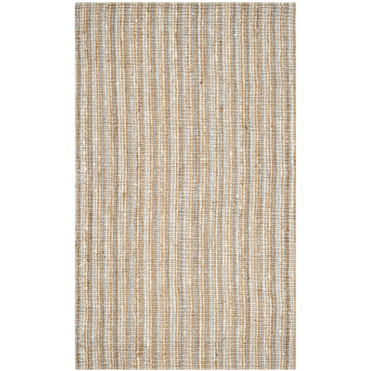 Alda Auckland Striped Handmade Gray / Natural Area Rug