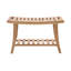 Grand tabouret de douche courbé en teck 13,75 po x 30 po Azusa