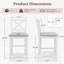 Tabouret de bar rembourré de 26 po en bois massif-1388613891-1388613890