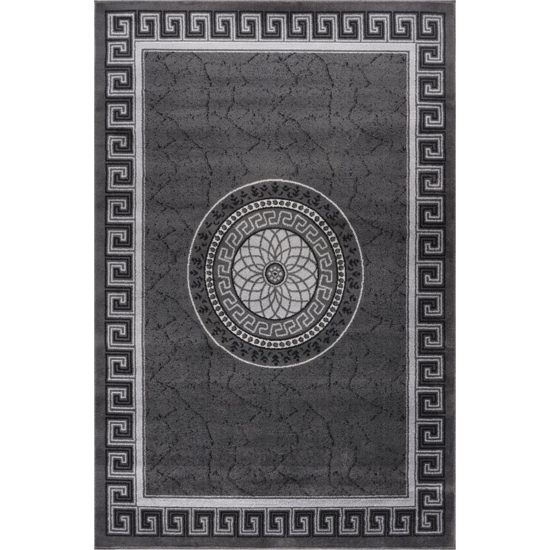 Nia Machine Woven Dark Grey Indoor Rug, Rectangle 160cm x 230cm