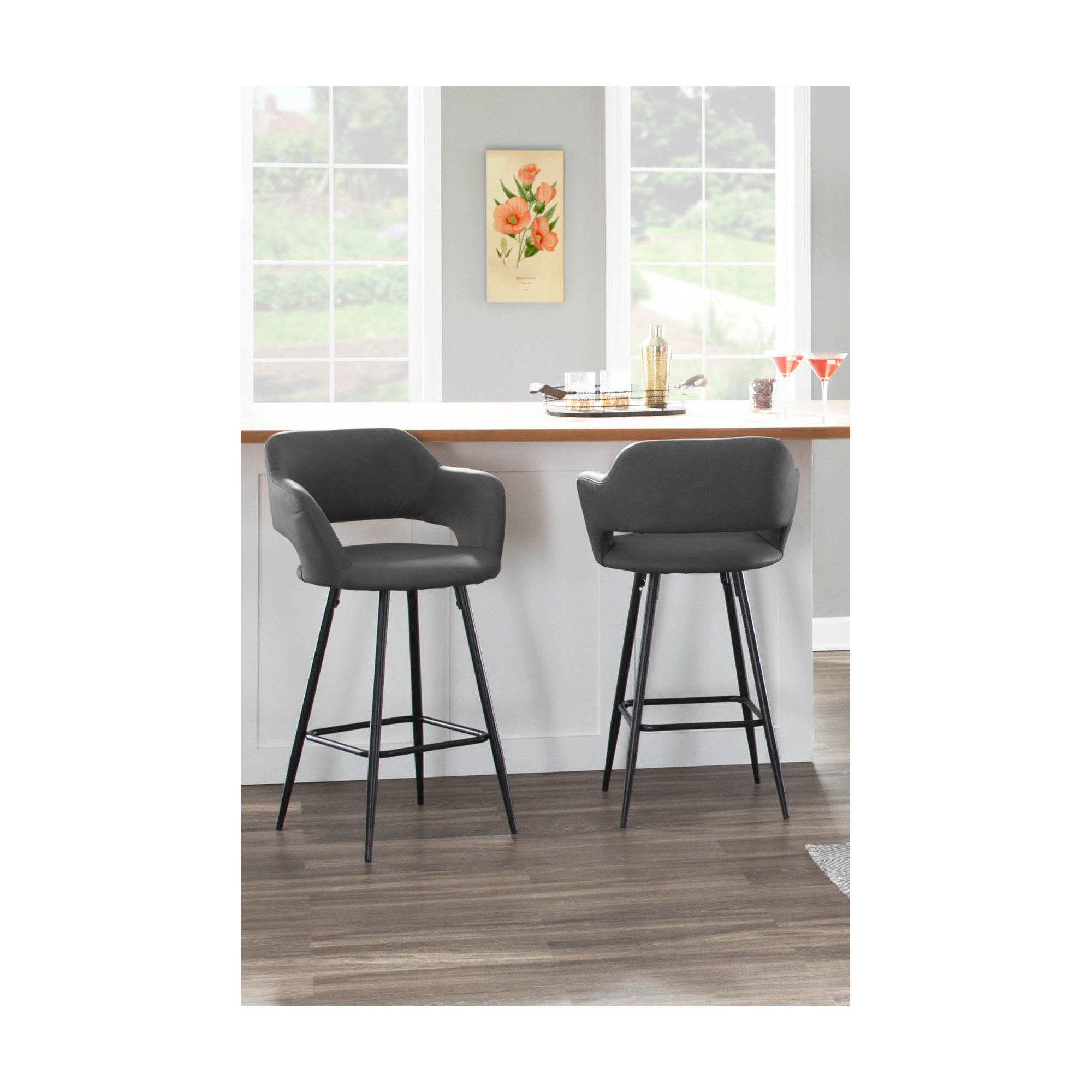 Lake Bar/Counter Stool, Gray, Counter Stool (25" Seat Height)