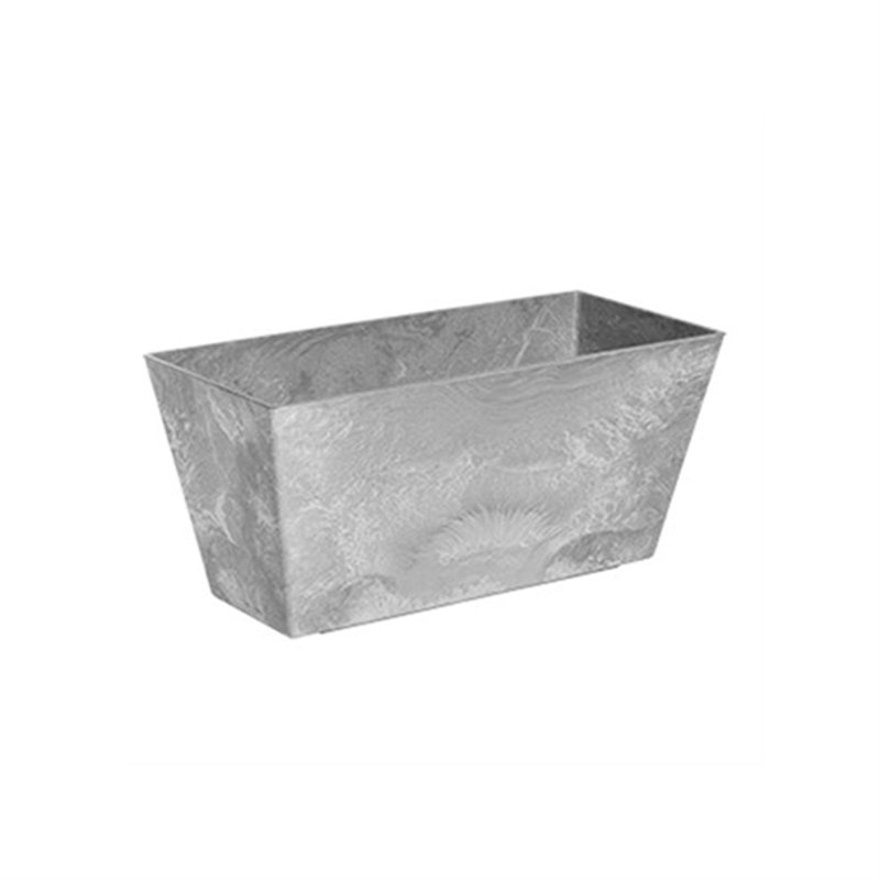 Pente Planter Box, Gray, 6.75" H x 14.5" W x 6.5" D