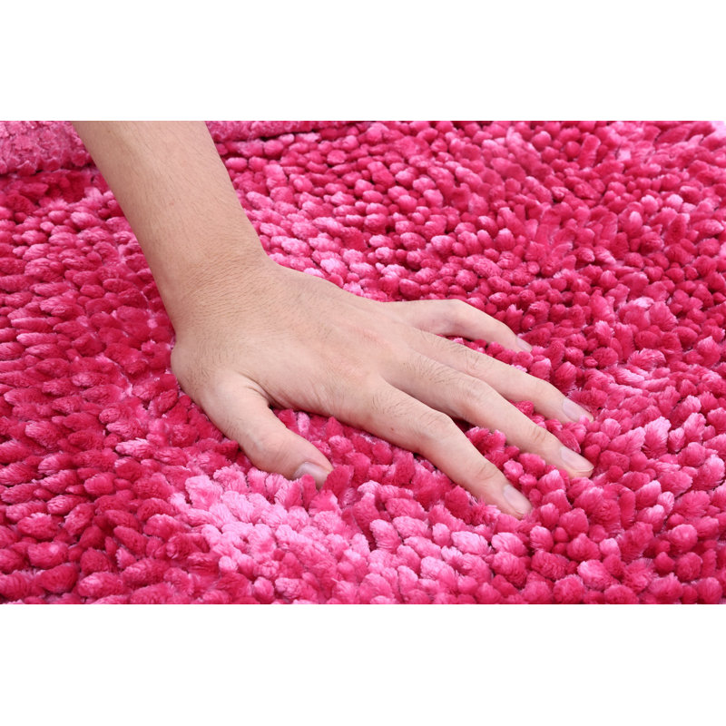 Lanarose Bath Rug, Hot Pink