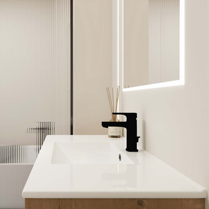 36 Inch Oak Freestanding Bathroom Vanity with Ceramic Sink