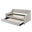 Lit de jour rembourré Elanah avec lit gigogne Botton-150291022-150291016