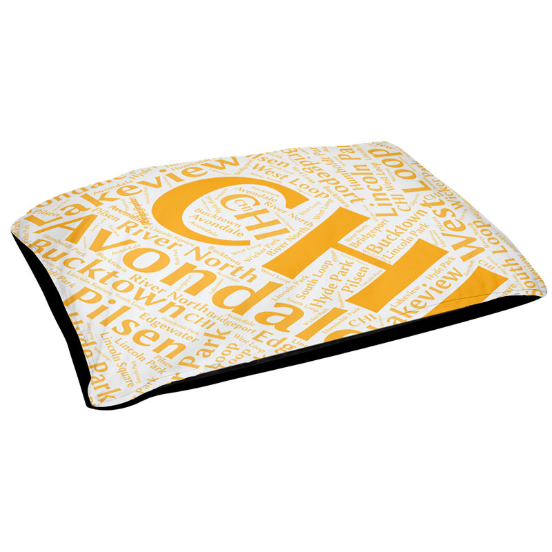 Oreiller rectangulaire designer, Grand L 50 po x l 40 po, Chicago, Orangé