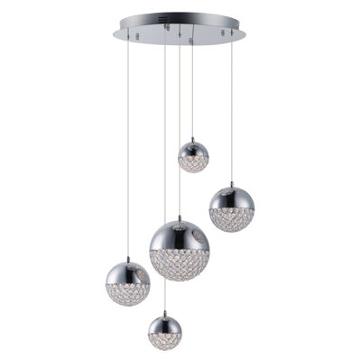 Tisa 5 - Light LED Cluster Pendant