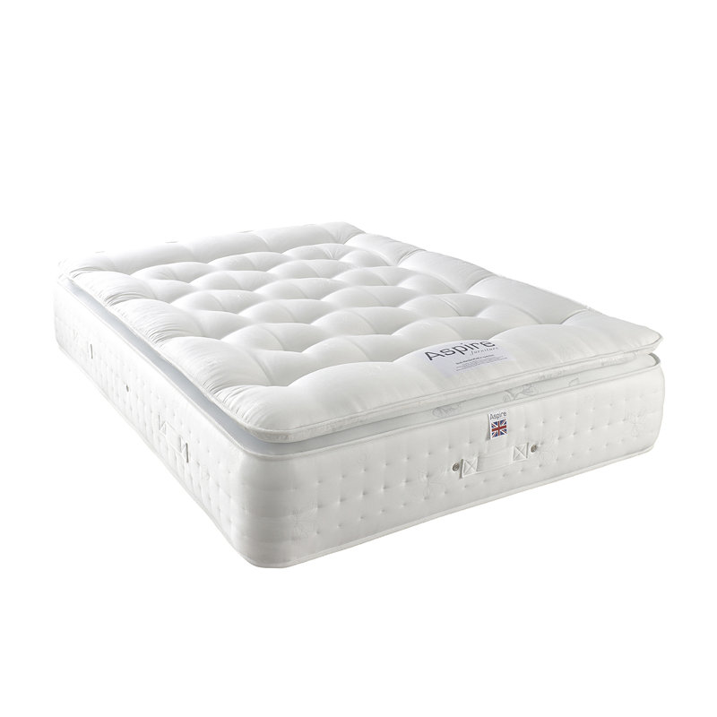Premium Natural Wool Pillowtop Pocket Sprung Mattress, Super King (6')