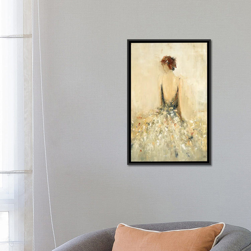 « remembering you », reproduction d’art sur toile, H 26 po x l 18 po x P 1,5 po, Toile avec cadre noir, Pas de tapis