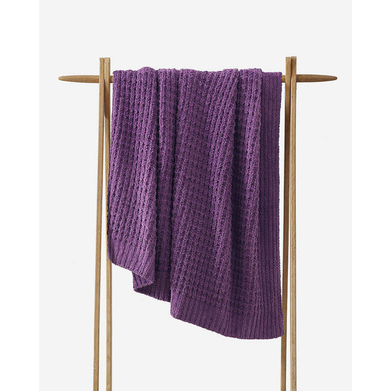 Waffle Throw Blanket, Grape