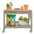 48'' Wide Stainless Steel Kitchen Rolling Cart Island with Solid Wood Top-901285185