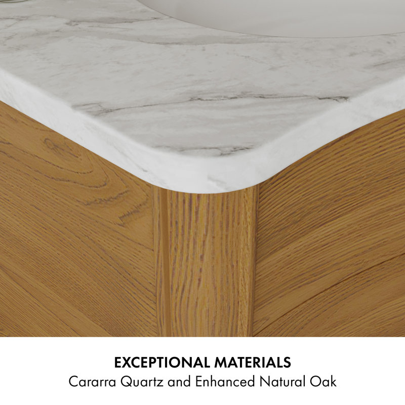 Grace 72" Bathroom Vanity In Natural Enhanced Oak, 72", Natural