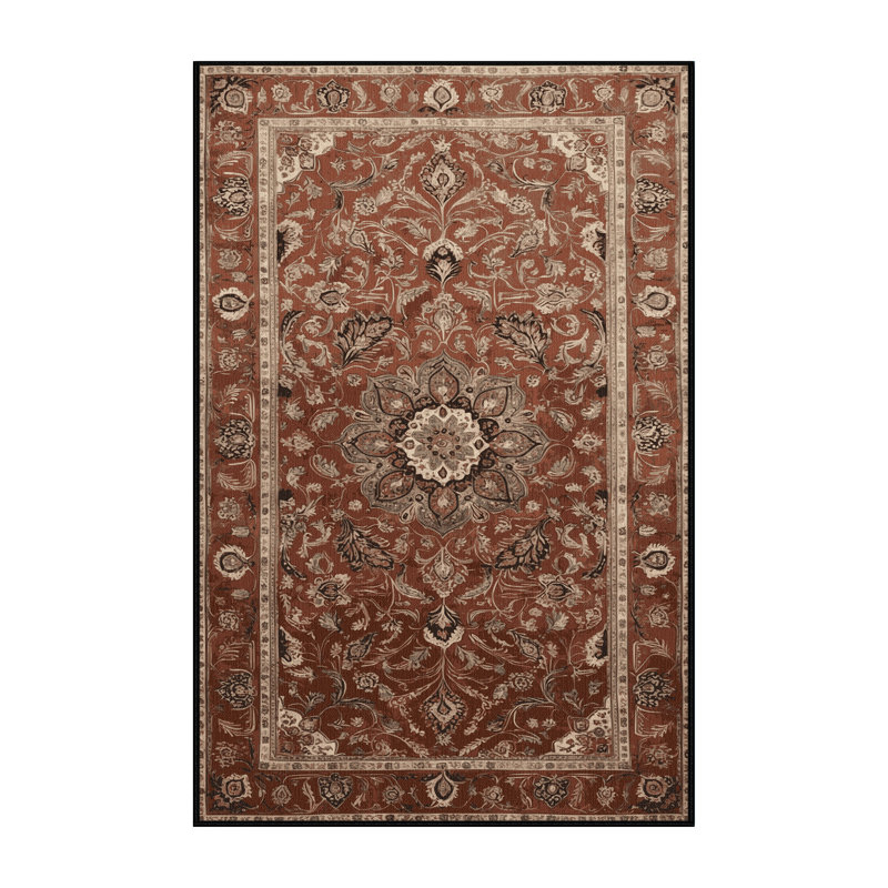 Tapis brun lavable à la machine, Rectangle 2 pi x 3 pi
