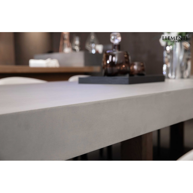 MALAGA Dining Table Rectangle Large made of Concrete and Wood 305 x 101 x 75 cm