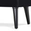 Table d'appoint Mid-Century, table de chevet avec rangement à 2 tiroirs, poignée en chrome mat-567471761