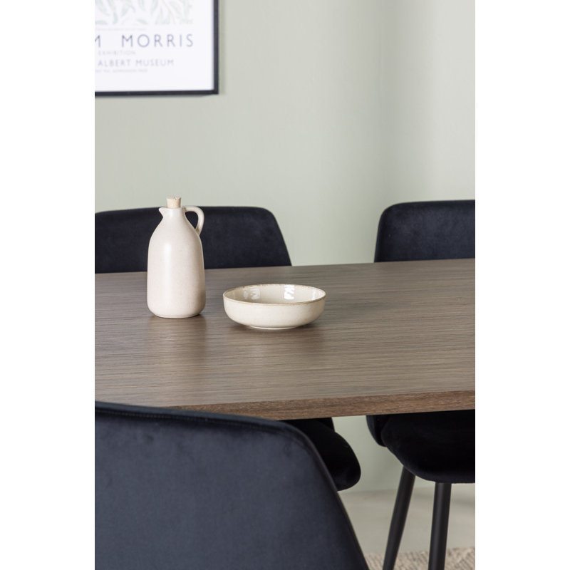 Pimentel 4 - Person Dining Set, Black, Black