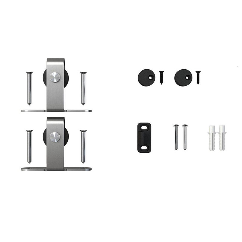 Top Mount Additional Rollers for Mini Sliding Barn Doors, Stainless Steel