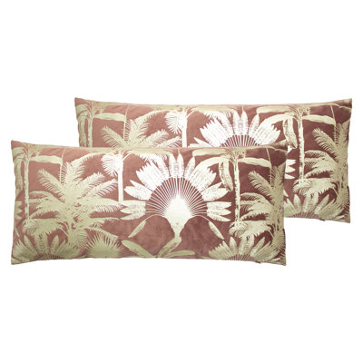 Paoletti Malaysian Floral Rectangular Throw Cushion