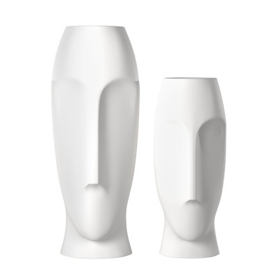 Ensemble de 2 vases en céramique Allysan