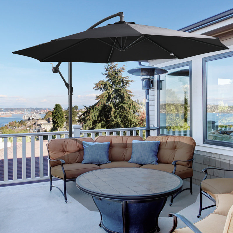 Harveyville 295cm Cantilever Parasol, Black