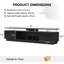 Meuble télé Zytha de 80 po pour téléviseur de 90 po ou moins, console multimédia moderne avec lumière DEL RVB et station de charge intégrée, grand espace de rangement   -83343241-189759762
