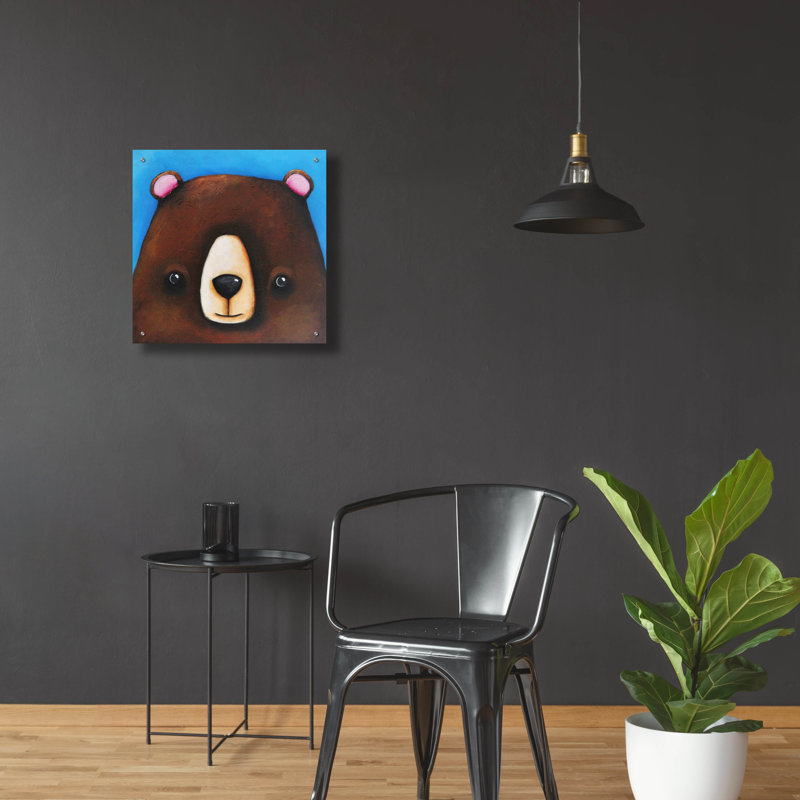 « Ivy Bronx : The Black Bear » de Lucia Stewart, tableau mural en verre acrylique, 30,5 cm x 30,5 cm