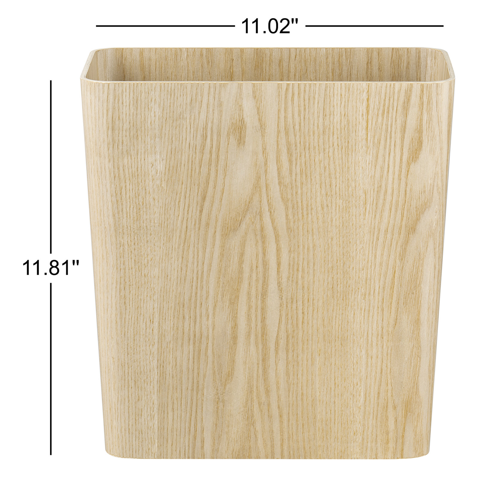 Wilo 2.5gal Solid Wood Waste Basket