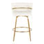 Tabouret de comptoir à hauteur fixe 26 "en similicuir Sone avec repose-pieds rond Sone-104619525-103134001