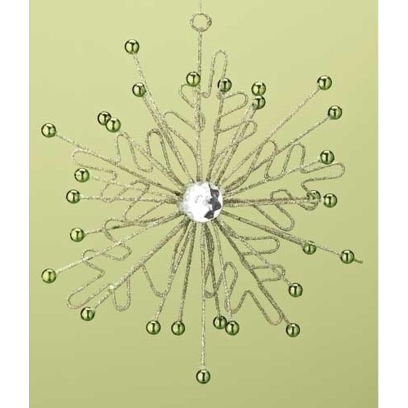 Ornement en forme de flocon de neige 7,75 po