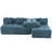 Modular Sectional Sofa with Deep Seating & 2 Side Pockets for Living Room-1858289546