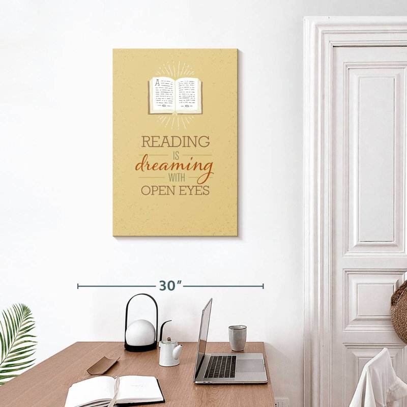 Tergel Reading Dreaming Quote, 30" H x 20" W