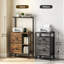 2 Drawers File Cabinet with Charging Station and Storage
